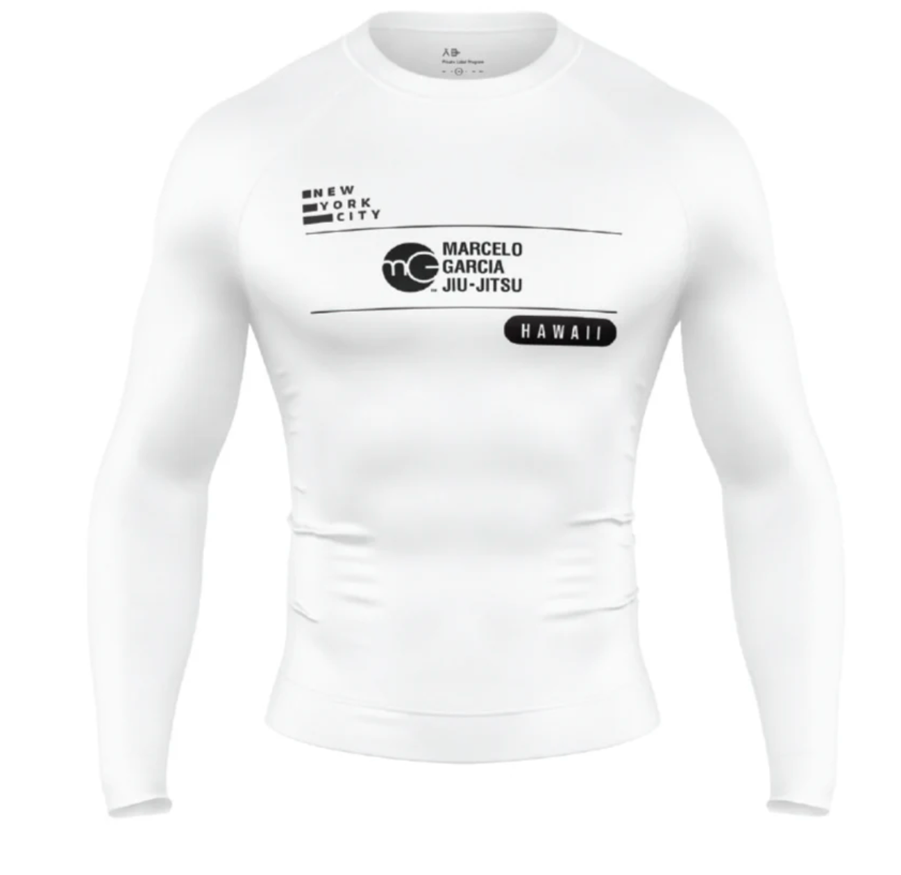 MGJJ x Kekoa Rashguard, LS White