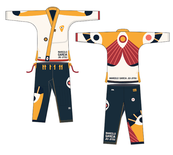 PREORDER Wings In Motion Kimono, Cream/Gold/Navy