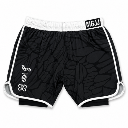 MGJJ x Jasper Wong Kaleidoscope Fight Shorts, Black