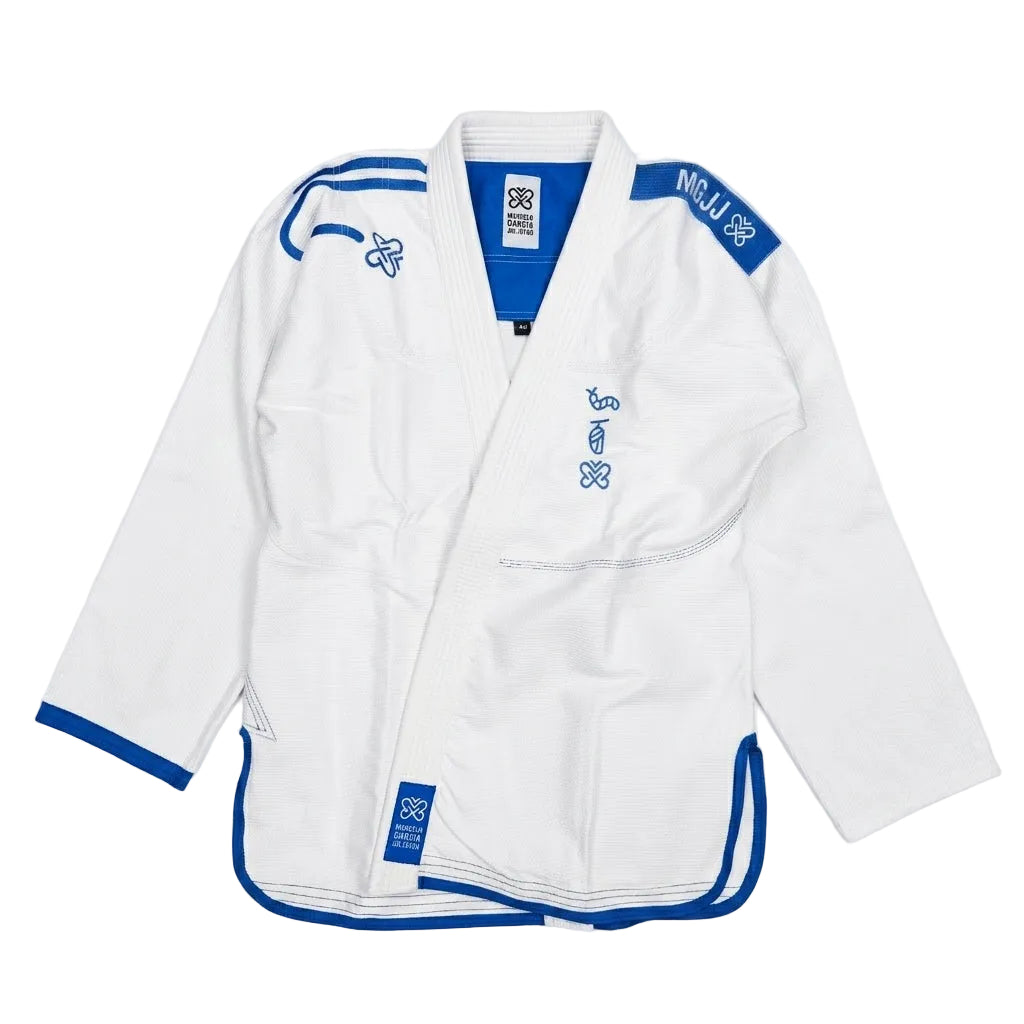 Kaleidoscope Kimono, White / Blue