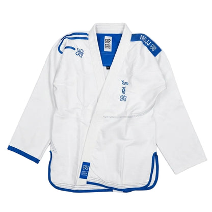 Kaleidoscope Kimono, White / Blue