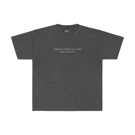 MGJJ NYC Logotype Tee, Garment-Dye Off Vintage Black