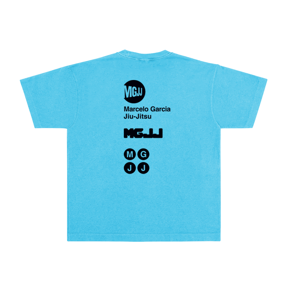 MGJJ x MTA Tee, Garment Dyed Neon Blue