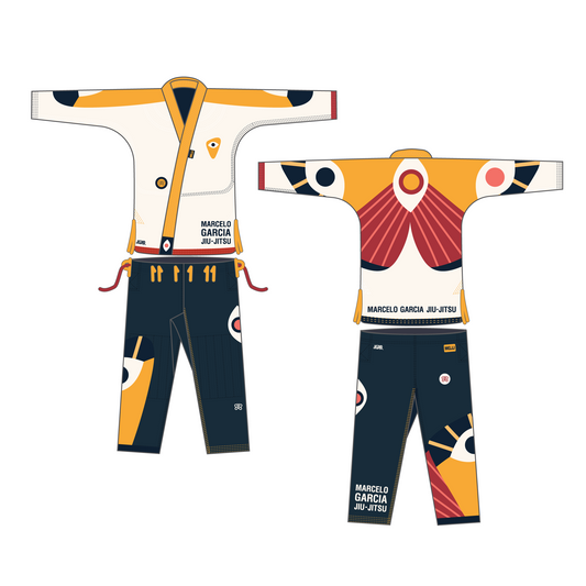 PREORDER WINGS IN MOTION KIMONO, Cream/Gold/Navy