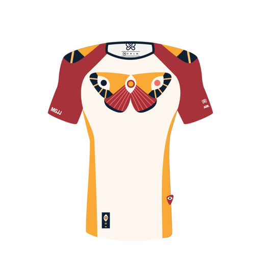 PREORDER WINGS IN MOTION RASH GUARD, Cream/Gold/Navy