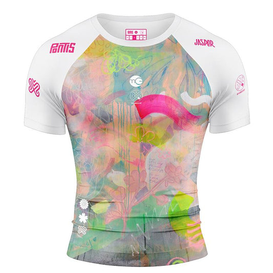 MGJJ x Jasper Wong - Tap Cancer Out SS Rashguard, Multi