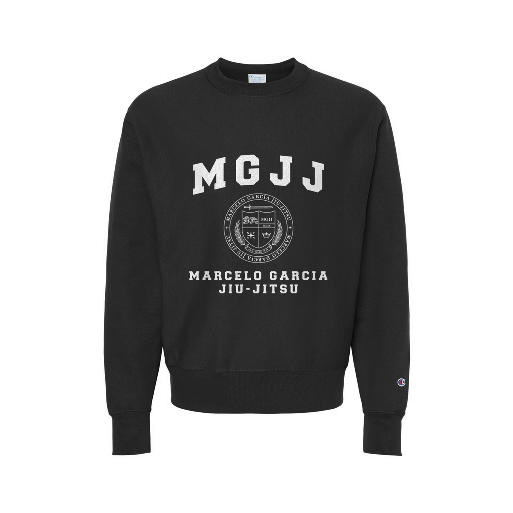 MGJJ College Crest Sweatshirt x Champion Reverse Weave Black