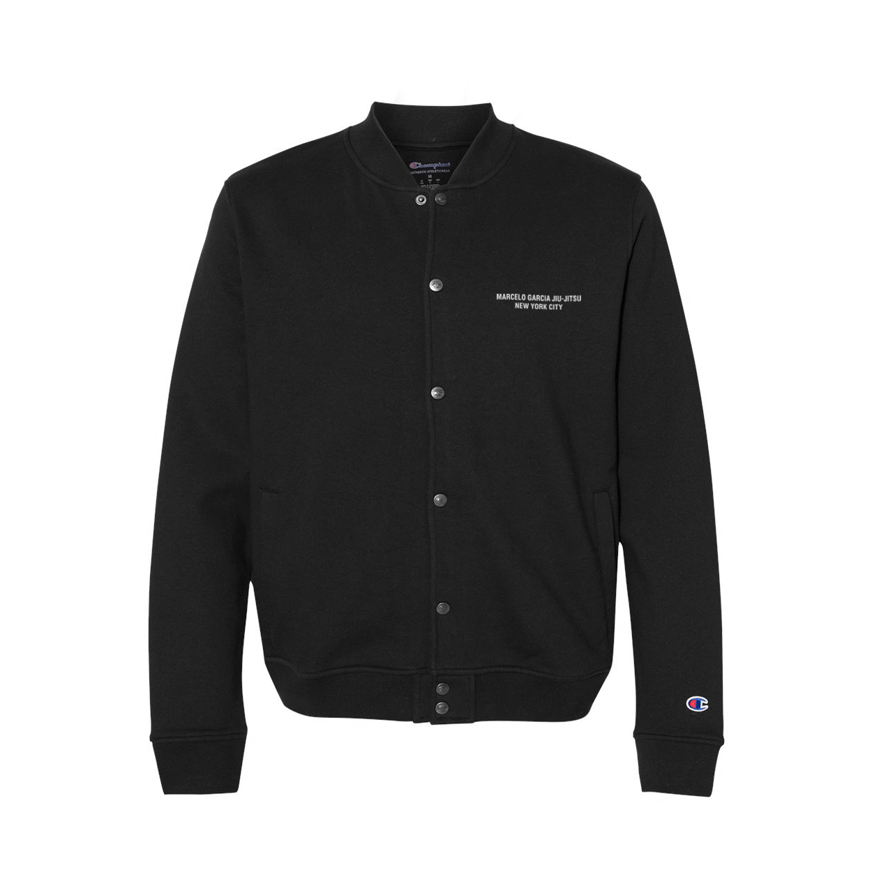 MGJJ NYC Logotype Fleece Gym Jacket x Champion® Collection, Black